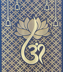 Om Lotus Hindu Religious Metal Art