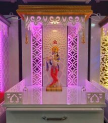 Acrylic Religious Wall Mandir With Beautiful Designs3